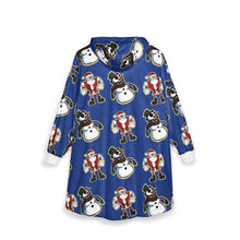 Load image into Gallery viewer, christmas paper style Unisex Hooded Blanket