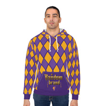Load image into Gallery viewer, Gold and purple diamonds Unisex Pullover Hoodie (AOP)