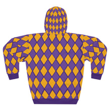 Load image into Gallery viewer, Gold and purple diamonds Unisex Pullover Hoodie (AOP)
