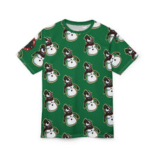 Load image into Gallery viewer, crazy snowman wrapping paper style Unisex Cut & Sew Tee (AOP)