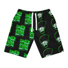 Load image into Gallery viewer, random coffee green Athletic Long Shorts (AOP)