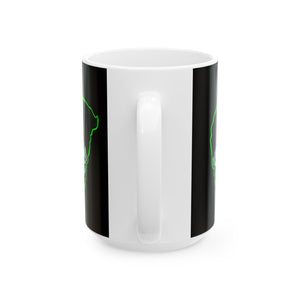 Random green Coffee Ceramic Mug, (11oz, 15oz)