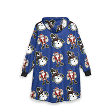 Load image into Gallery viewer, christmas paper style Unisex Hooded Blanket
