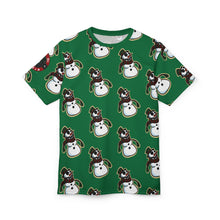 Load image into Gallery viewer, crazy snowman wrapping paper style Unisex Cut &amp; Sew Tee (AOP)
