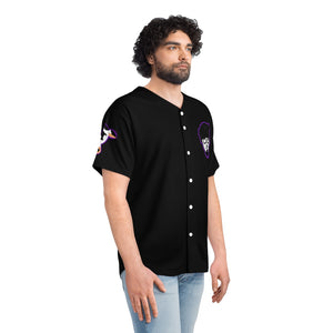 purple logo Men's Baseball Jersey