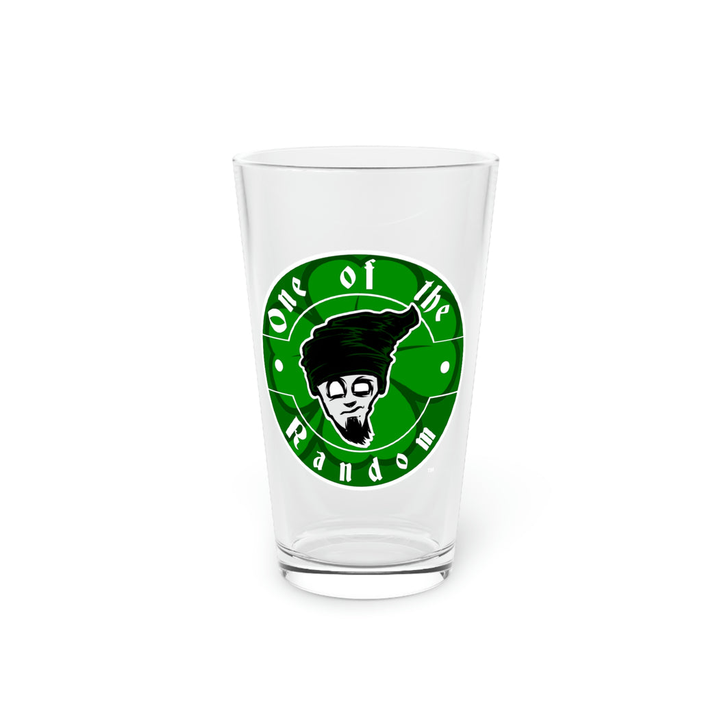 Random shamrock Pint Glass, 16oz