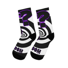 Load image into Gallery viewer, question mark spiral DTG Socks
